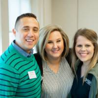 Three guests at the event.
